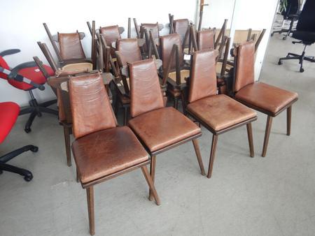 20 Stück Jagdstubn - Bauernstubn -Stühle , Leder braun