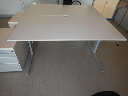 Büroschreibtisch 160 x 80 cm mit Kurbel höhenverstellbar Büroschreibtisch 160 x 80 cm mit Kurbel höhenverstellbar