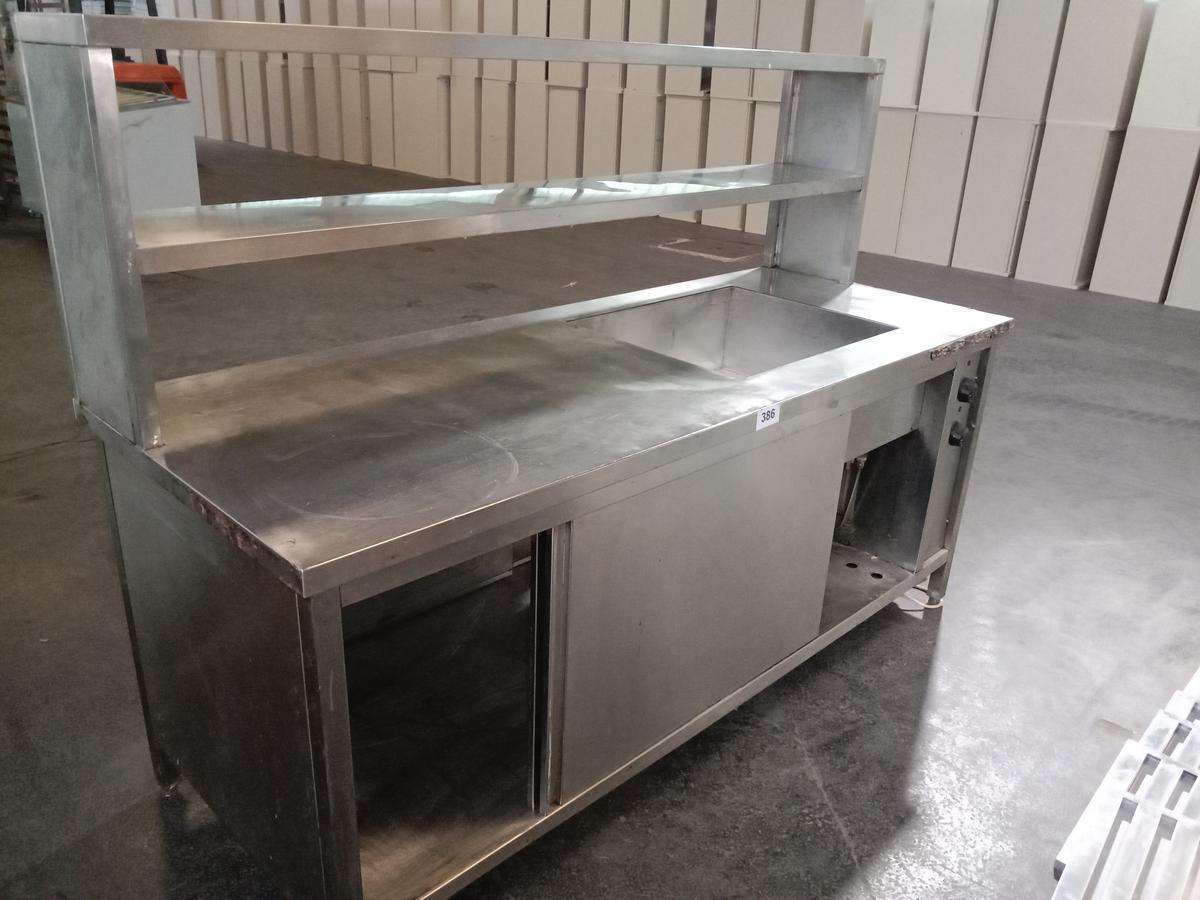 Edelstahl Arbeitsmodul/Ausgabepult inkl. Bain Marie