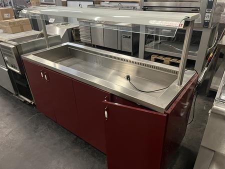 ISOFROST Buffetvitrine, 1800x700x650cm, steckerfertig mit Aggregat, +2/+6 Grad