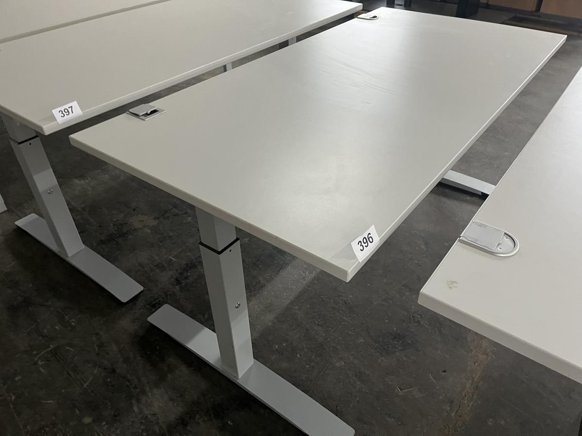 Schreibtisch 160x80 cm grauer Rahmen 