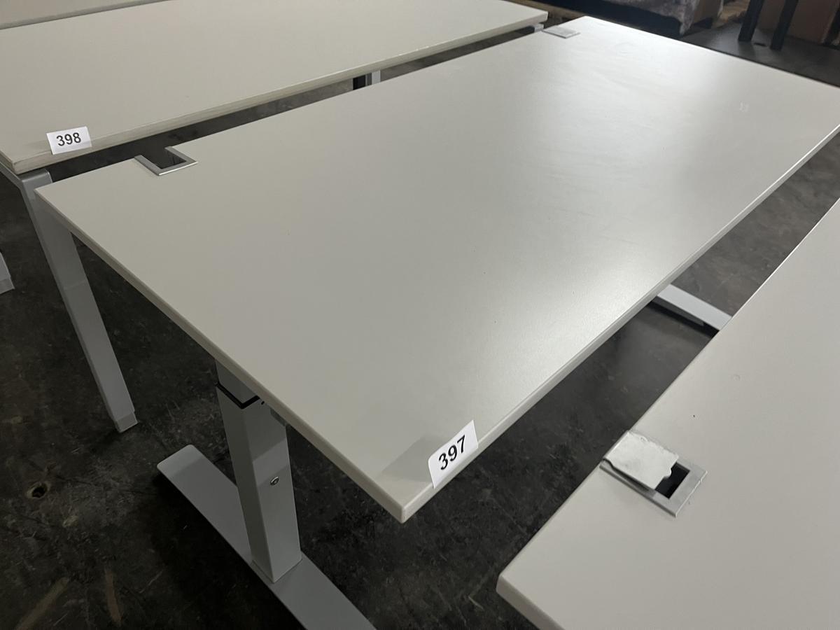 Schreibtisch 160x80 cm grauer Rahmen 