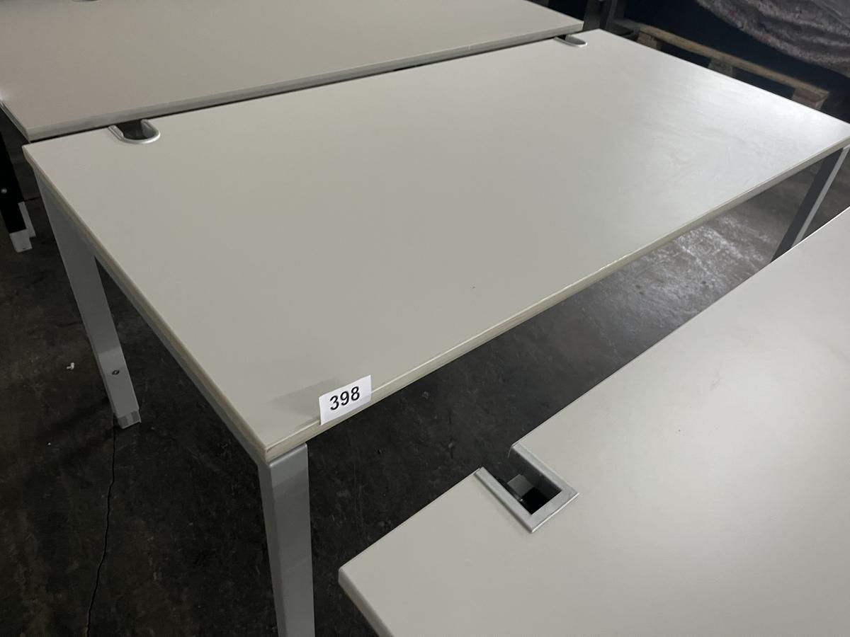 Schreibtisch 160x80 cm grauer Rahmen 