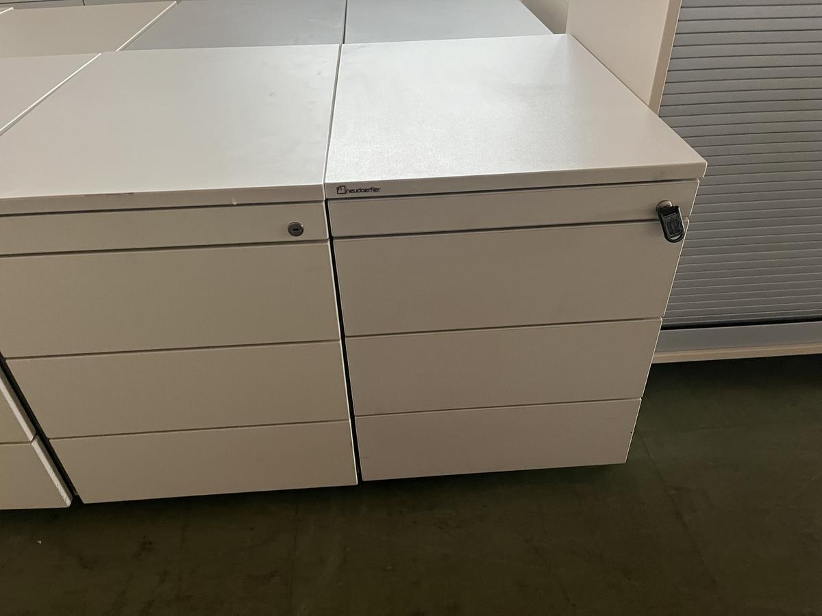 Neudörfler Rollcontainer weiss 48x60x58 cm mit Laden