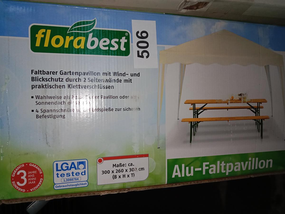 Florabest Gartenpavillion mit Wind-,Blickschutz 3/3/2.6 m?d=2024-11-01 02:30:04