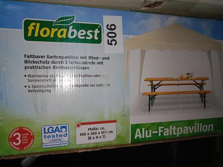 Florabest Gartenpavillion mit Wind-,Blickschutz 3/3/2.6 m