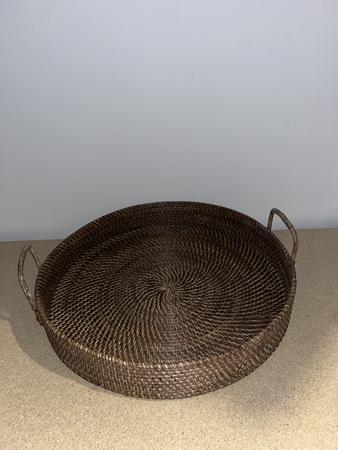 Servierkorb aus Rattan, gro 50cm