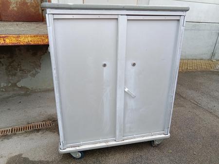 Alu Transportwagen mit Einschubmglichkeit, 150x70x170cm