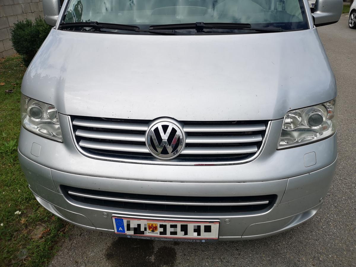 VW T5 2,5 TDI Highline 4 Motion Multivan, BJ 2007, ca. 345.000 KM, 174PS original, Zylinderkopfdichtung, Glühstifte, beide Xenonlampen, PD-Elemente abgedichtet und Abgaskrümmer getauscht, neues Pickerl im Sept.?d=2024-11-14 08:11:36