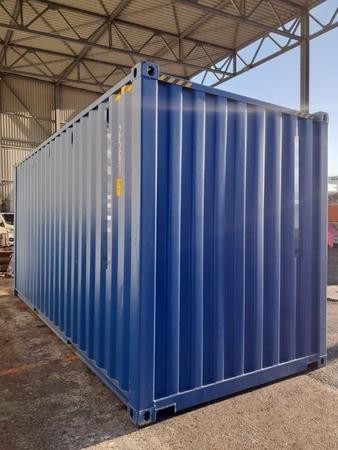 20 Fu High Cube ISO See- und Lagercontainer, RAL5010 enzianblau, Containernummer: UNDU151033-1