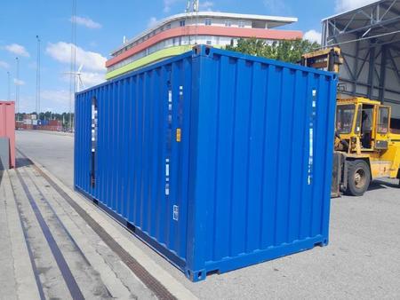 20 Fu ISO See- und Lagercontainer, RAL5010 enzianblau, Containernummer: PSXU257423-2