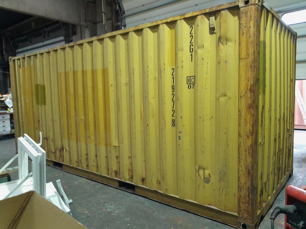 20 Fuß ISO See- und Lagercontainer, ockergelb , Containernummer: XXXX219272-8