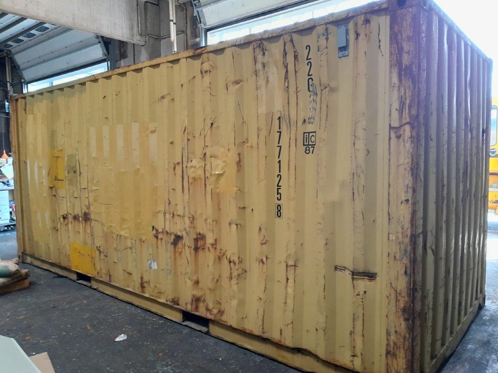 20 Fuß ISO See- und Lagercontainer, ockergelb , Containernummer: XXXX177125-8