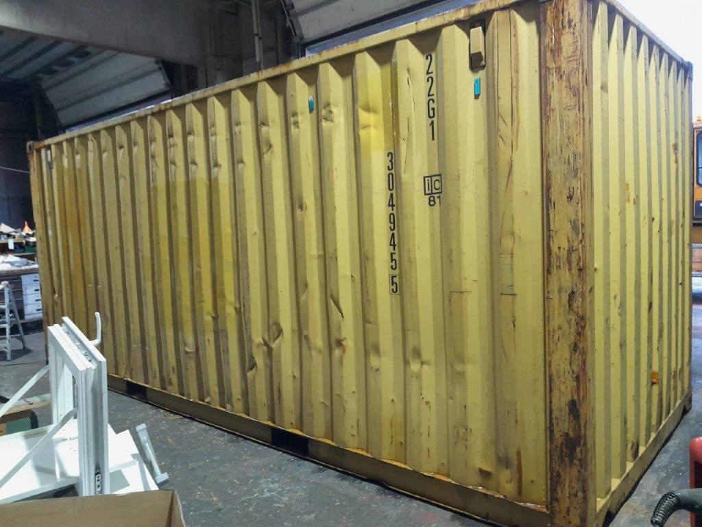 20 Fuß ISO See- und Lagercontainer, ockergelb , Containernummer: XXXX304945-5