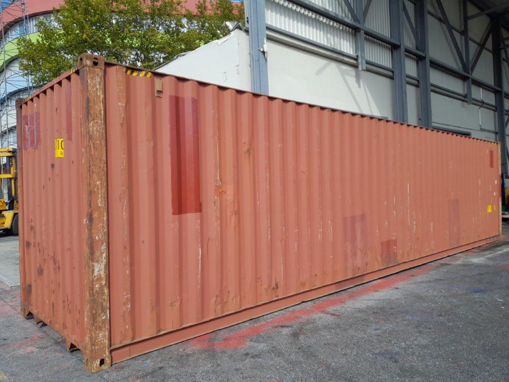 40 Fuß ISO See- und Lagercontainer, rot, Containernummer: XXXX739494-2