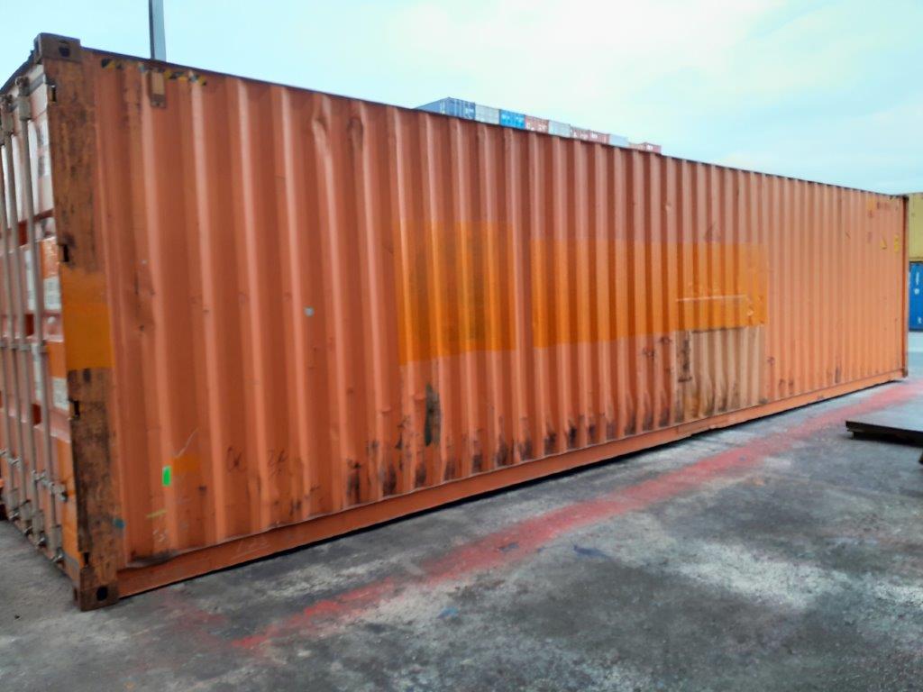 40 Fuß ISO See- und Lagercontainer, orange, Containernummer: XXXX649414-0?d=2024-11-15 00:08:12