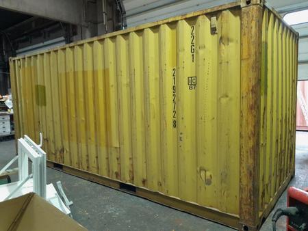 20 Fu ISO See- und Lagercontainer, ockergelb , Containernummer: XXXX219272-8