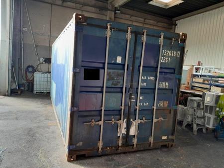 20 Fu ISO See- und Lagercontainer, blau, Containernummer: XXXX132018-0