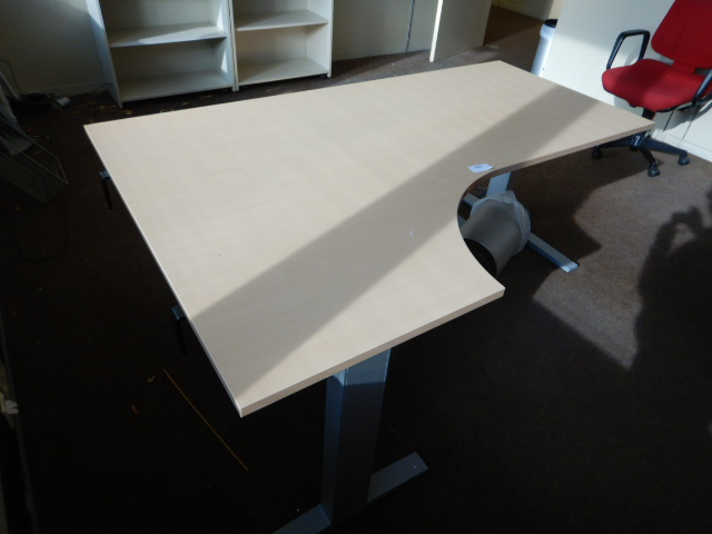 Schreibtisch Winkelkombination 100x80 cm mit Rückwandmodul