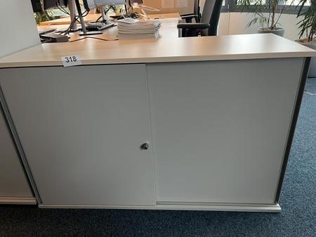 Aktenschrank, 120cm lang, 2 Ordner hoch, 45cm tief