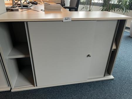 Aktenschrank, 120cm lang, 2 Ordner hoch, 45cm tief