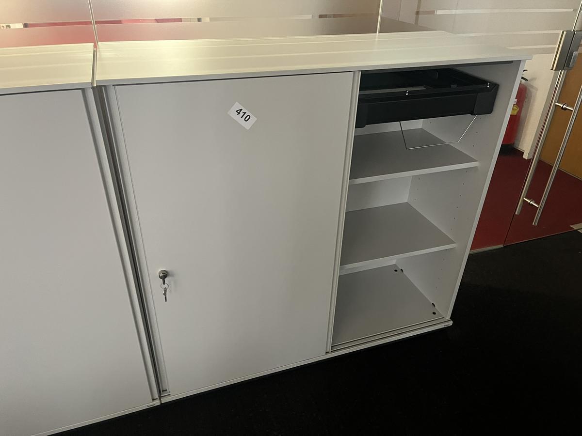 BENE Aktenschrank mit Schiebetüren grau 120/110 cm