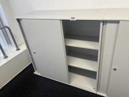 BENE Aktenschrank mit Schiebetren grau 120/110 cm