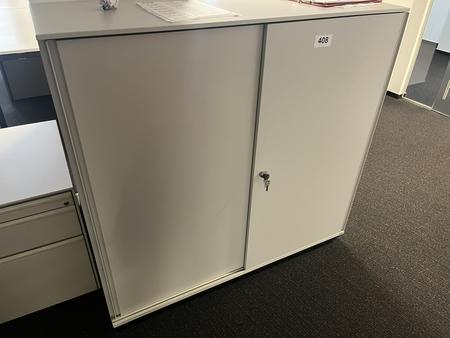 BENE Aktenschrank mit Schiebetren grau 120/110 cm