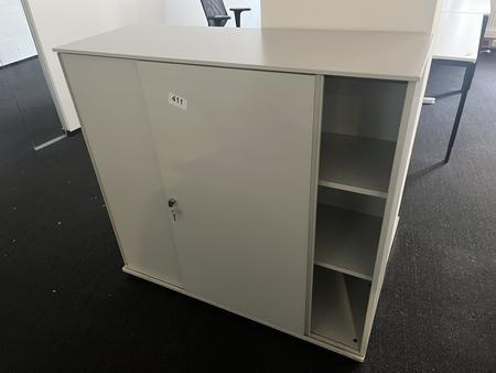 BENE Aktenschrank mit Schiebetren grau 120/110 cm