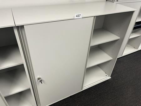 BENE Aktenschrank mit Schiebetren grau 120/110 cm