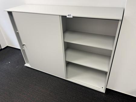 BENE Aktenschrank mit Schiebetren grau 120/110 cm