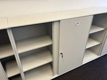 BENE Aktenschrank mit Schiebetren grau 120/110 cm