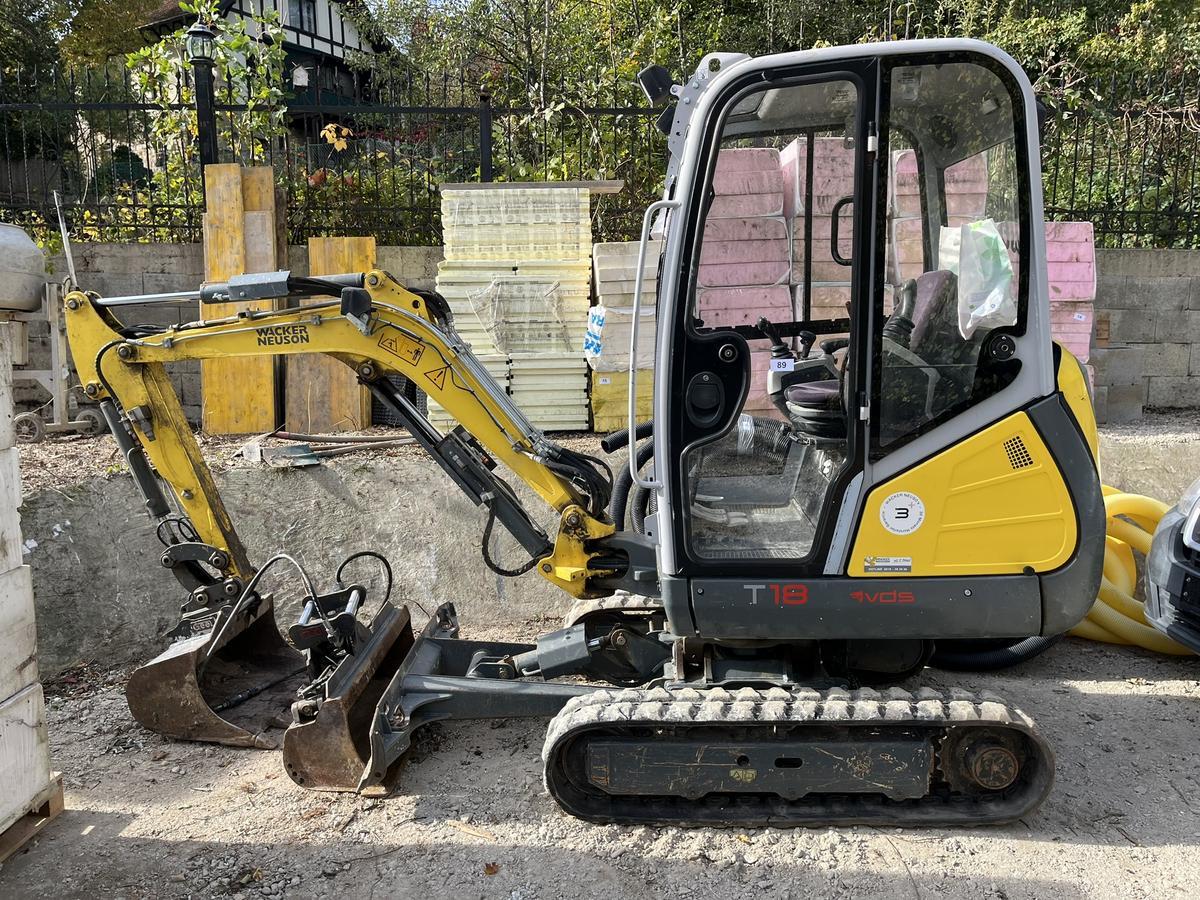 Wacker Neuson Minibagger T 18 VDS , 1189 h abgelesen, verglaste Kabine, Topzustand