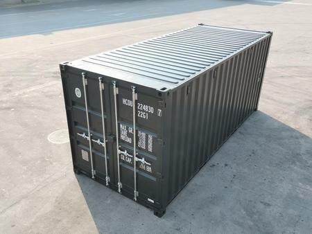 20 Fu ISO See- und Lagercontainer, RAL 7021 schwarzgrau, Containernummer: MSOU243285-6