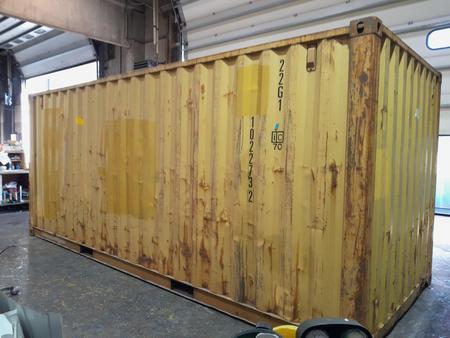 20 Fu ISO See- und Lagercontainer, ockergelb , Containernummer: XXXX102273-2