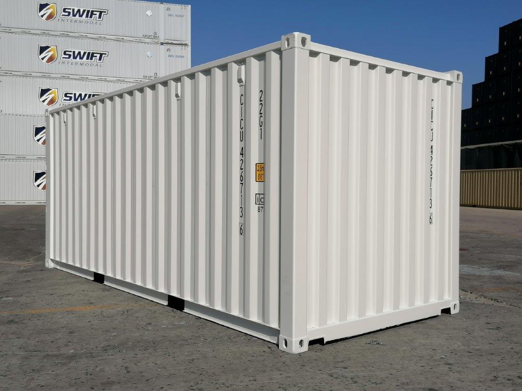 20 Fuß ISO See- und Lagercontainer, RAL9010 reinweiß, Containernummer: ICOU612375-7?d=2025-01-15 10:31:50