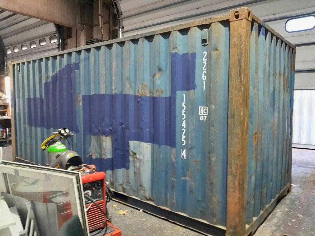 20 Fuß ISO See- und Lagercontainer, blau, Containernummer: XXXX155425-4