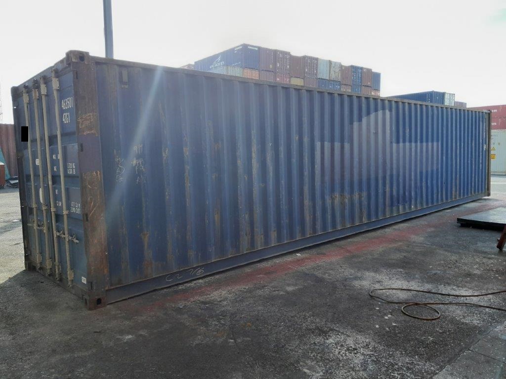 40 Fuß ISO See- und Lagercontainer, blau, Containernummer: XXXX463501-2