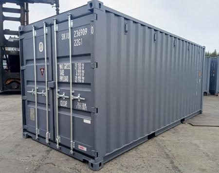 20 Fu ISO See- und Lagercontainer, RAL 7015 schiefergrau, Containernummer: SKIU244963-6