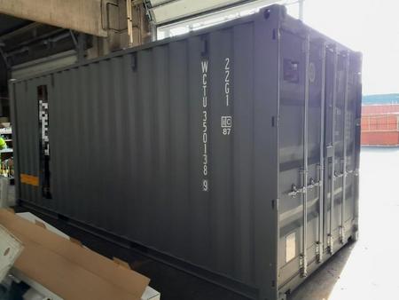 20 Fu ISO See- und Lagercontainer, Double Door, RAL 7005 mausgrau , Containernummer: NEWU350128-5