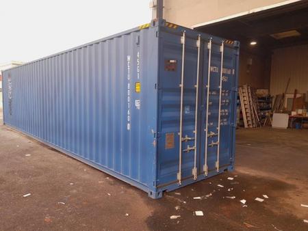 40 Fu High Cube ISO See- und Lagercontainer, RAL 5010 enzianblau, Containernummer: MCDU171797-3