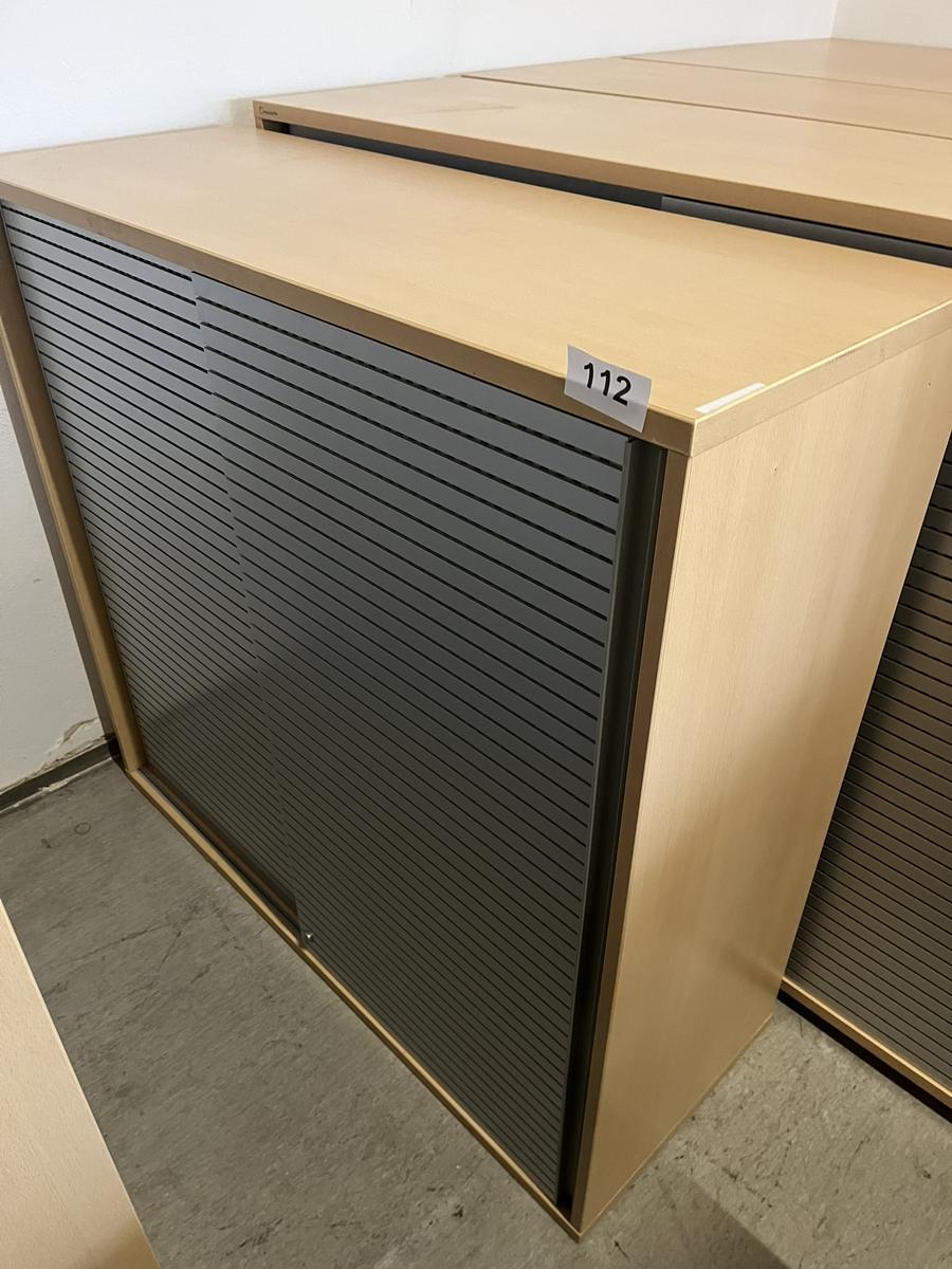 BENE Aktenschrank mit Schiebetüren 120/110 cm 3 Ordnerhöhen