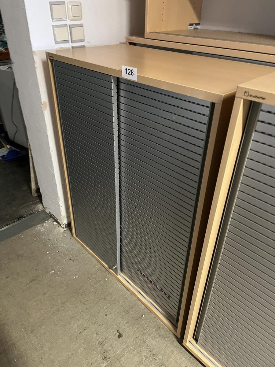 BENE Aktenschrank 90x120 cm mit Schiebetüren 3 Ordnerhöhen