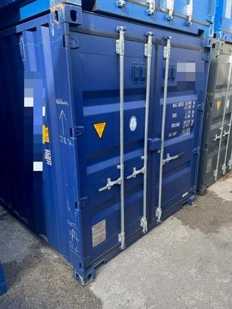 LINZ: 20 Fu ISO See- und Lagercontainer, RAL 5010 enzianblau, Containernummer: UNDU2072179