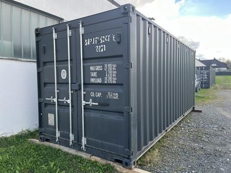 LINZ: 20 Fu ISO See- und Lagercontainer, RAL 7016 anthrazit, Containernummer: UNDU1081197