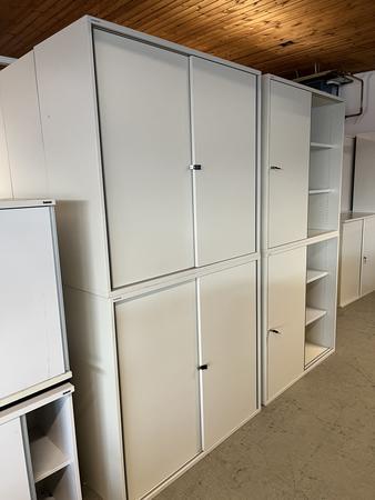 Neudrfler Aktenschrank, 120x45x112cm, mit Schiebetren, wei, 3 Ordnerhhen, mit Schlssel, Schrnke kontrolliert - top Zustand