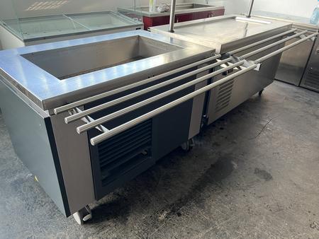 Rieber Rolling Kalt Buffet, Khlwanne 3x1, ohne Aufsatz und Beleuchtung, +2/+10, 127x82x90cm