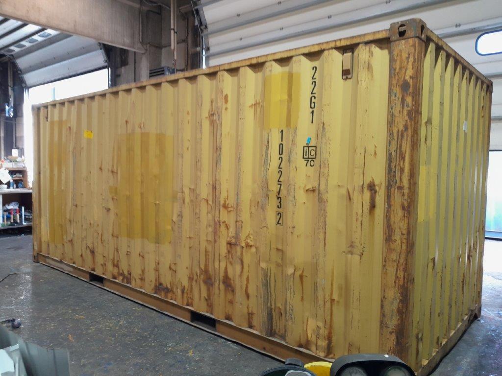 20 Fuß ISO See- und Lagercontainer, ockergelb , Containernummer: XXXX102273-2