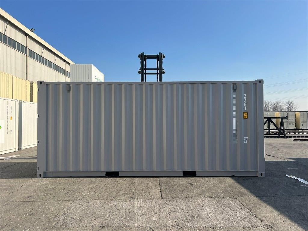 20 Fuß ISO See- und Lagercontainer, RAL 7036 platingrau, Containernummer: WCTU240017-8