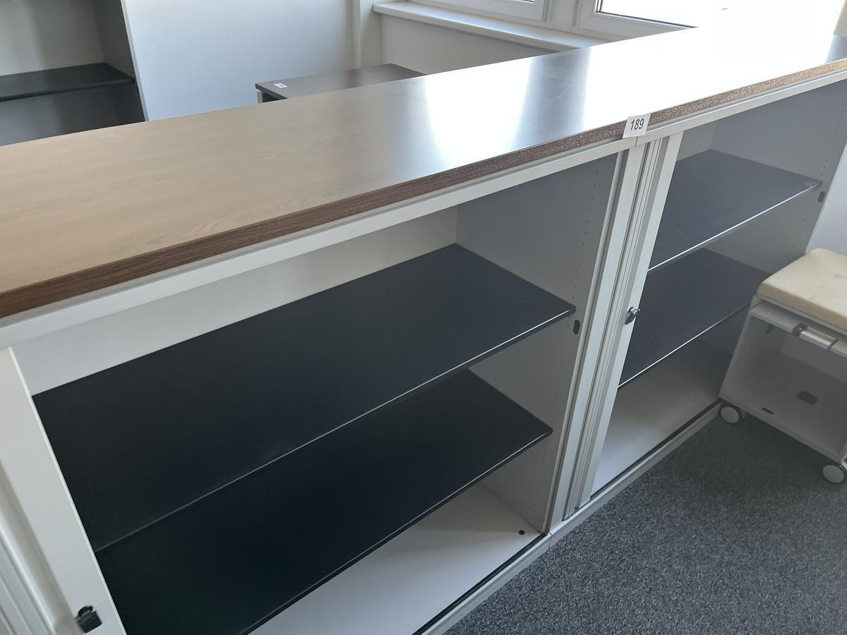 2 Stück Aktenschränke Steelcase je 120/110 cm mit Rollo